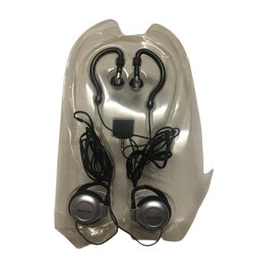 Vintage Two Pairs of Black Headphones